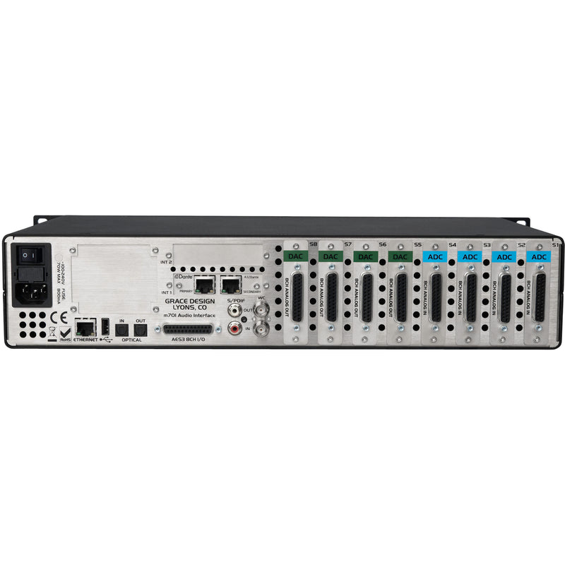 Grace Design M701 Base Unit/32-CH ADC 32-CH DAC / Dante Option Cards Factory Installed