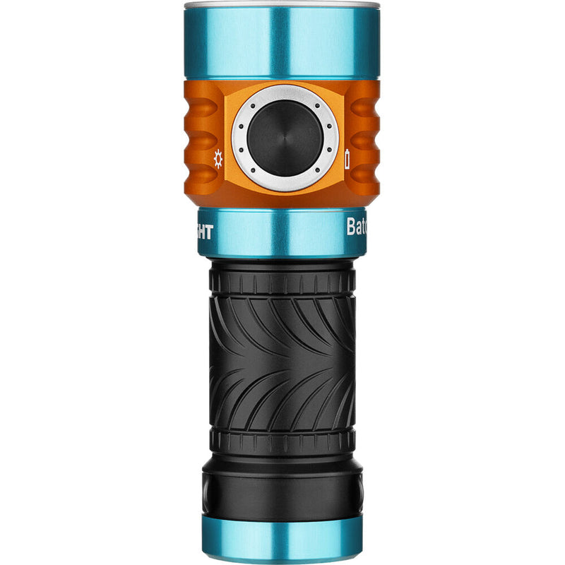 Olight Baton Turbo Rechargeable Flashlight (Roadster Blue / Orange)
