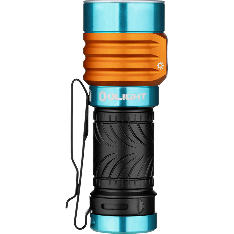 Olight Baton Turbo Rechargeable Flashlight (Roadster Blue / Orange)