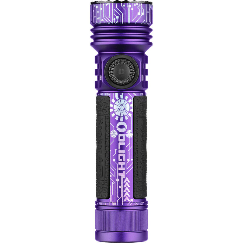 Olight Seeker 4 Pro Rechargeable LED Flashlight (Cool White LED, Cyber Violet)