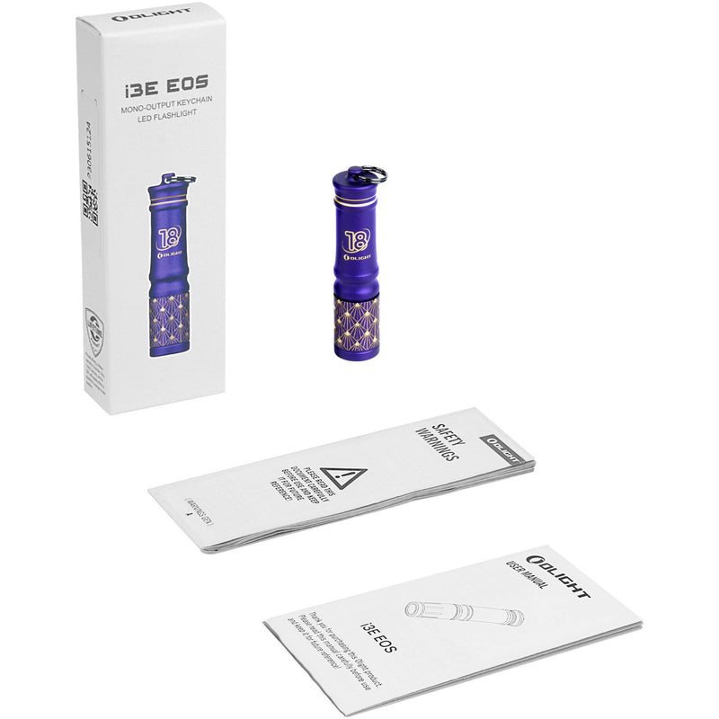 Olight I3E EOS Flashlight (18th Anniversary Edition Purple)