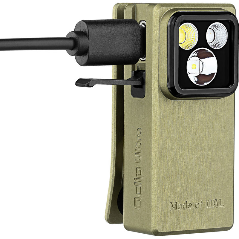 Olight Oclip Ultra Rechargeable Clip-On Light (Olive Green)