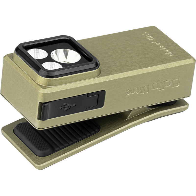 Olight Oclip Ultra Rechargeable Clip-On Light (Olive Green)