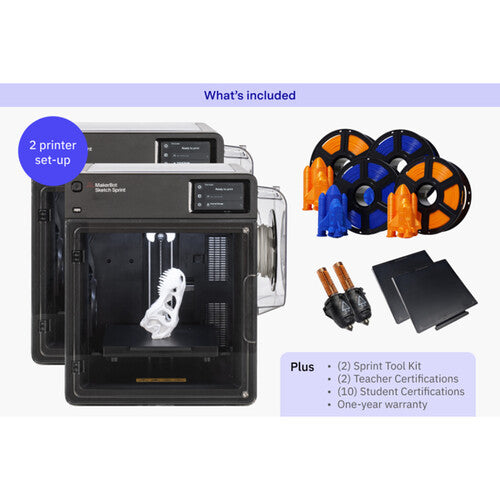 MakerBot Sketch Sprint Classroom Two-Printer Setup