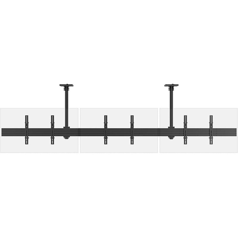 BZBGEAR 3x1 LED/LCD Ceiling Adjustable Tilt TV Mount