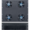 Lowell Manufacturing 3 RU Rack Top Brush Panel with 9 RU Fan Panel with Four 4" Fans