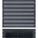 Lowell Manufacturing 3 RU Rack Top Brush Panel with 9 RU Slotted Vent Panel