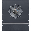 Lowell Manufacturing 3 RU Rack Top Knockout Panel with 9 RU Fan Panel with Single 10" Fan