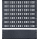 Lowell Manufacturing 3 RU Rack Top Knockout Panel with 9 RU Slotted Vent Panel