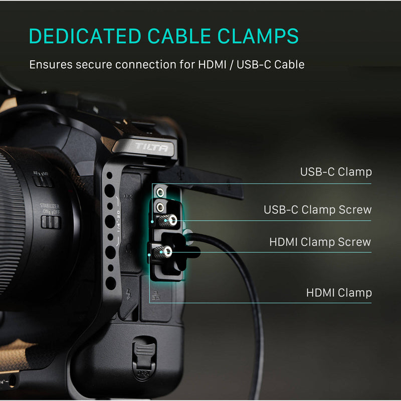 Tilta HDMI/USB-C Cable Clamp for Canon R1