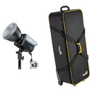 Nanlite FC120C RGB LED Spotlight 2-Light Kit with Roller Bag
