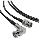 Canare L-2.5CHD Ultra-Slim 12G-SDI Right-Angle BNC to Straight BNC Cable (18")