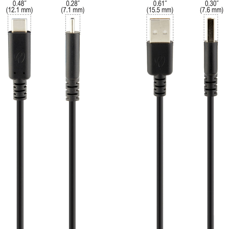 Pearstone Hi-Speed USB-C to USB-A Charge & Sync Cable (60W, 3.3')
