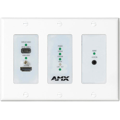 AMX N2615D 4K60 MWC/Dante AV-A Encoder Wall Plate (Decora Style)