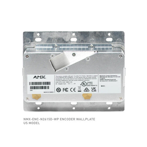 AMX N2615D 4K60 MWC/Dante AV-A Encoder Wall Plate (Decora Style)