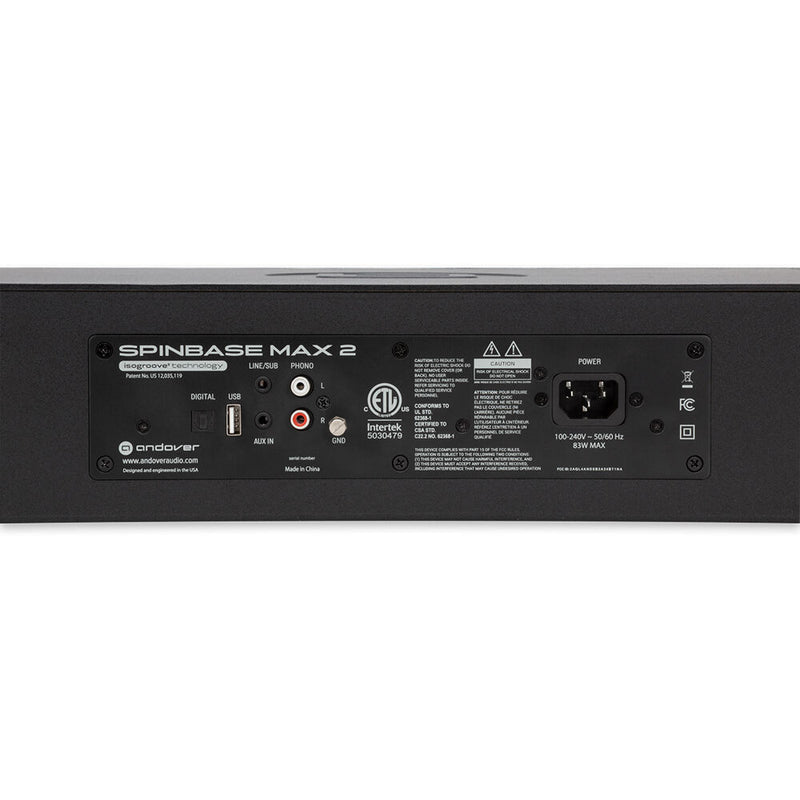 Andover Audio SpinBase MAX 2 Powered Turntable Speaker (White)