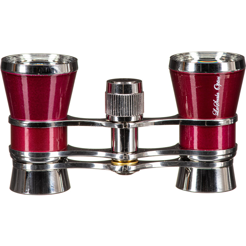 LaScala Optics 3x25 Aida Opera Glasses (Burgundy & Silver)