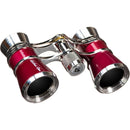LaScala Optics 3x25 Aida Opera Glasses (Burgundy & Silver)