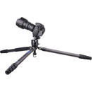 ARTCISE AS80C+MA Carbon Fiber Tripod with 65mm Bowl, Magic Arm & Smartphone Holder (Black)