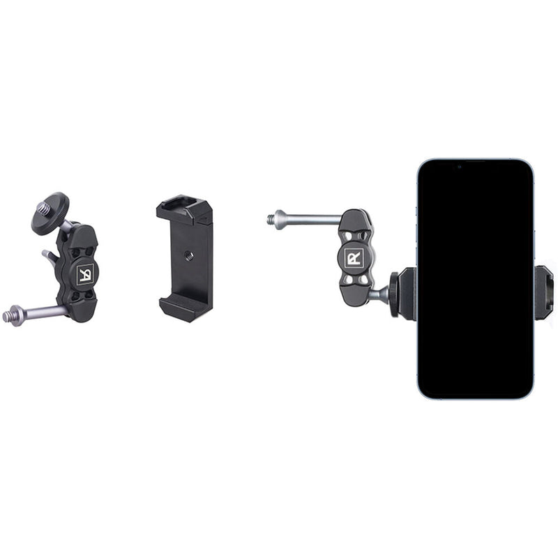 ARTCISE AS80C+MA Carbon Fiber Tripod with 65mm Bowl, Magic Arm & Smartphone Holder (Black)