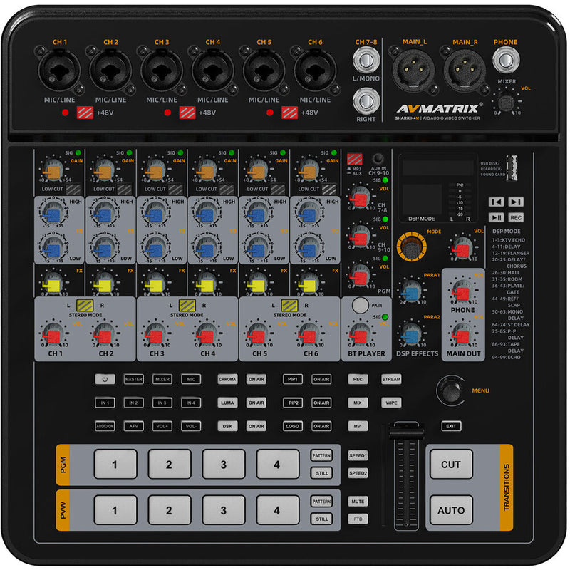 AVMATRIX SHARK H4M 4-Channel HDMI AV Switcher