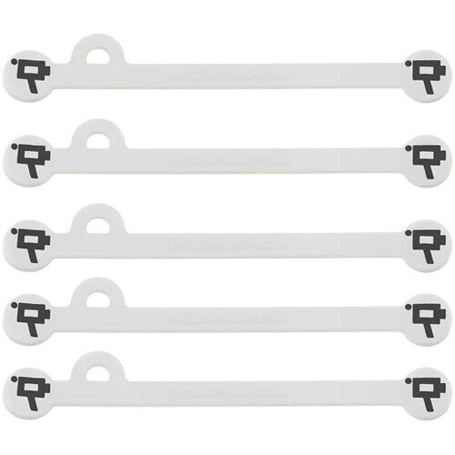 Wooden Camera Cine Mag Ties (5-Pack, White, 4.1")