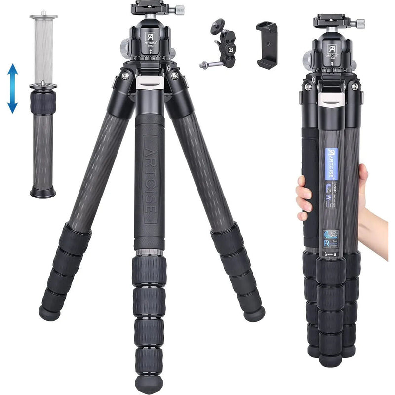 ARTCISE CS901C Compact Carbon Fiber Tripod with Low-Profile Head and Magic Arm
