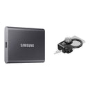 Samsung 1TB T7 Portable SSD with MagSafe/Cold Shoe SSD Holder (Titan Gray)