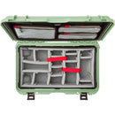 Nanuk 935 Wheeled Waterproof Hard Case Pro Photo/Video Kit with Padded Dividers & Lid Organizer (Sage, 28.5L)