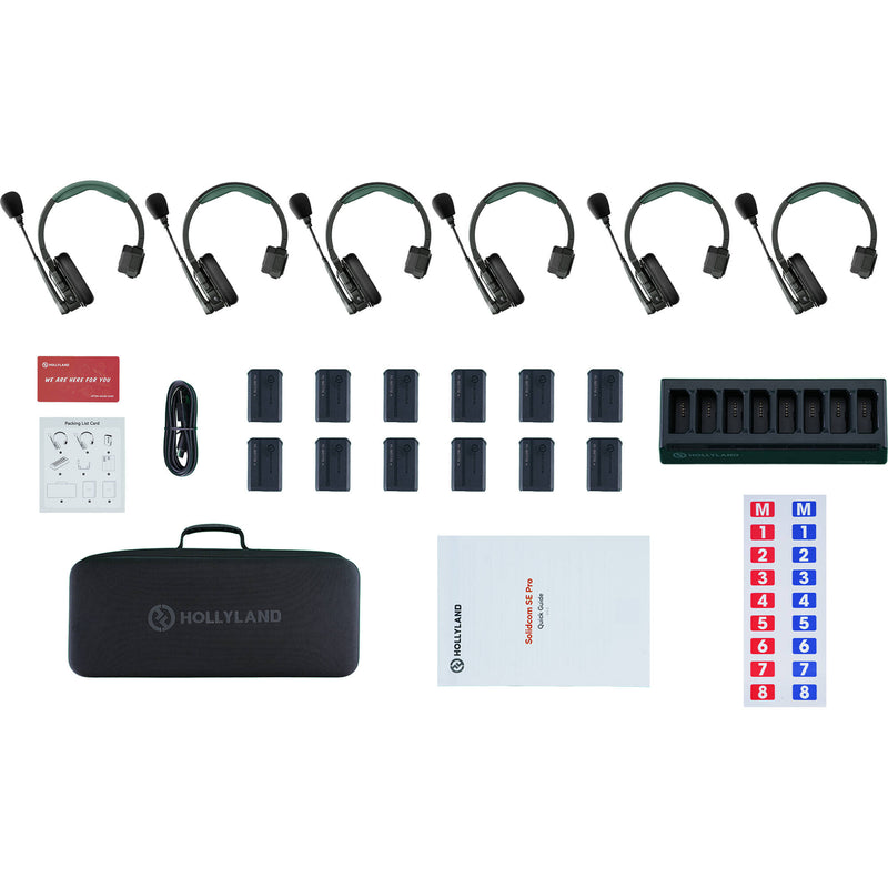 Hollyland Solidcom SE Pro 6S 6-Person Full-Duplex Single-Ear Headset Intercom System (1.9 GHz)