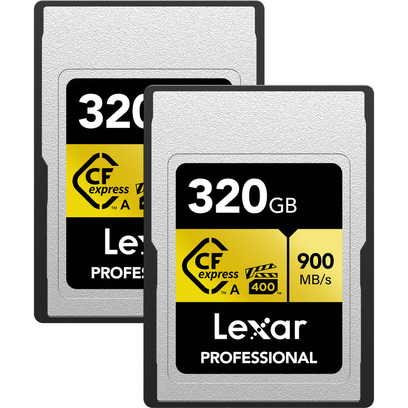 Lexar 320GB Professional CFexpress Type A Card GOLD Series (2-Pack)