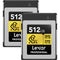 Lexar 512GB Professional GOLD CFexpress 4.0 Type B Memory Card (2-Pack)