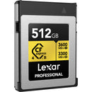Lexar 512GB Professional GOLD CFexpress 4.0 Type B Memory Card (2-Pack)