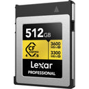 Lexar 512GB Professional GOLD CFexpress 4.0 Type B Memory Card (2-Pack)
