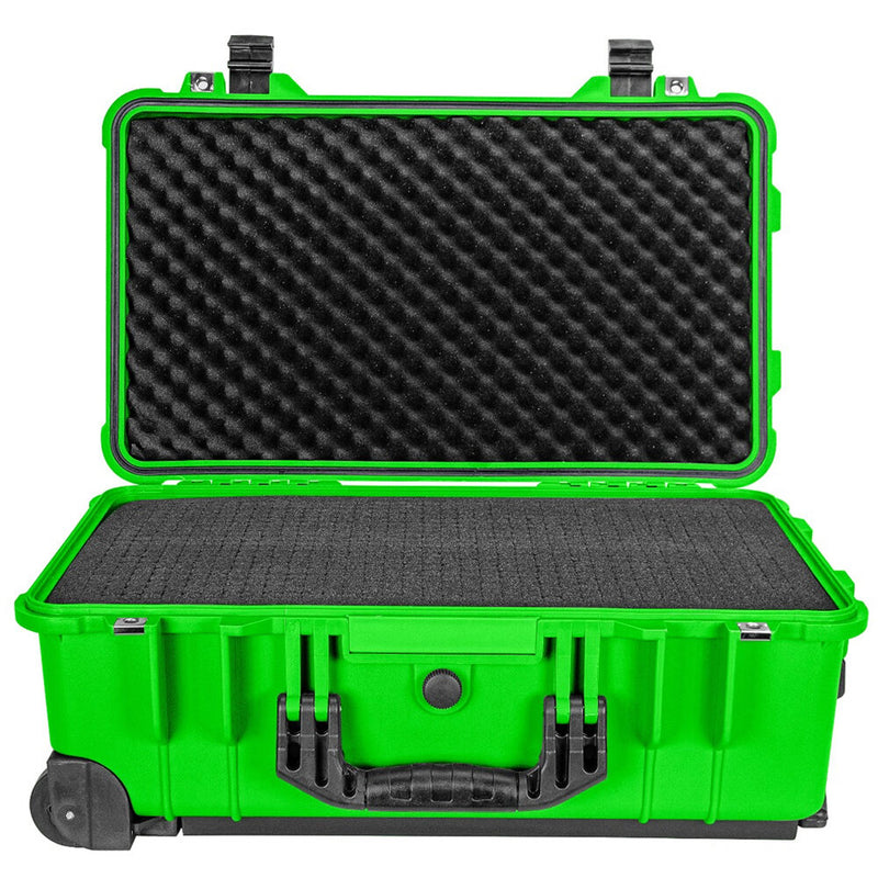Eylar Carry-On Roller Hard Case with Foam (Neon Green, 22")