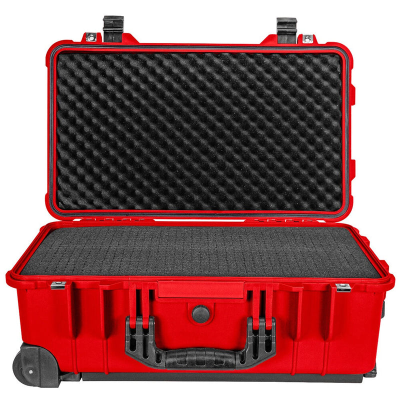 Eylar Carry-On Roller Hard Case with Foam (Red, 22")
