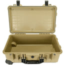 Eylar Carry-On Roller Hard Case with Foam (Tan, 22")