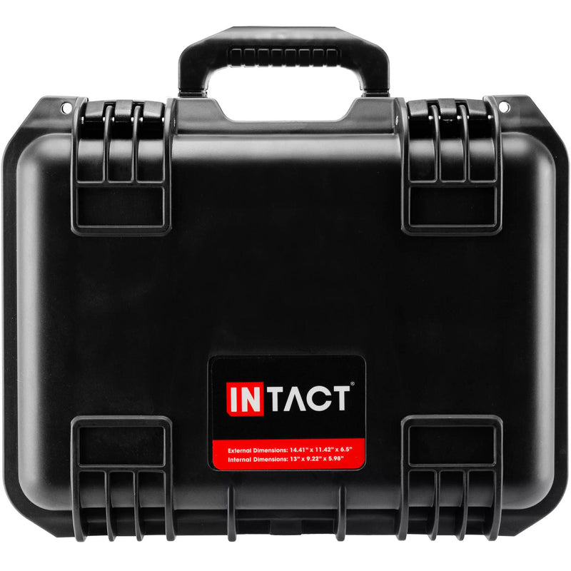 Eylar Intact Premium Series Waterproof Compact Hard Case with Foam (14", Black)