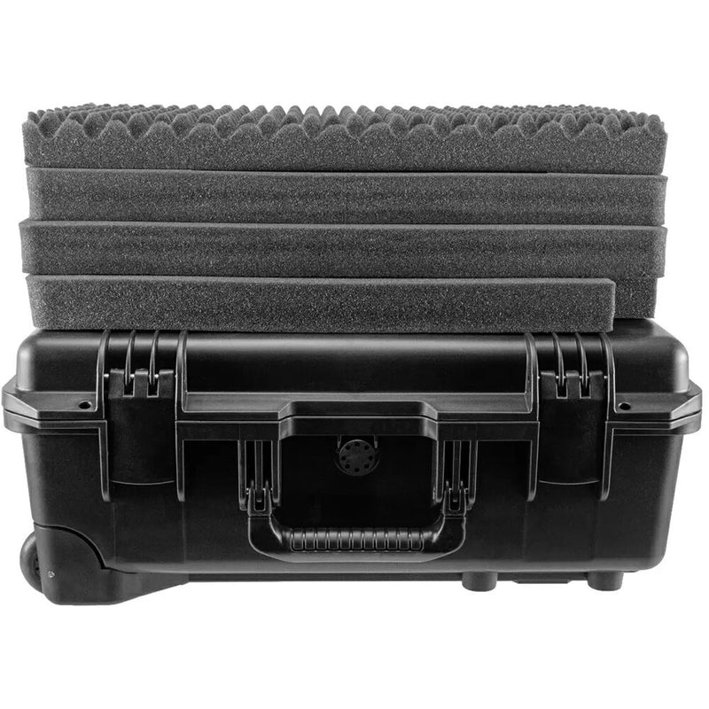 Eylar Intact Premium Series Waterproof Hard Roller Carry-On Case with Foam (22", Black)