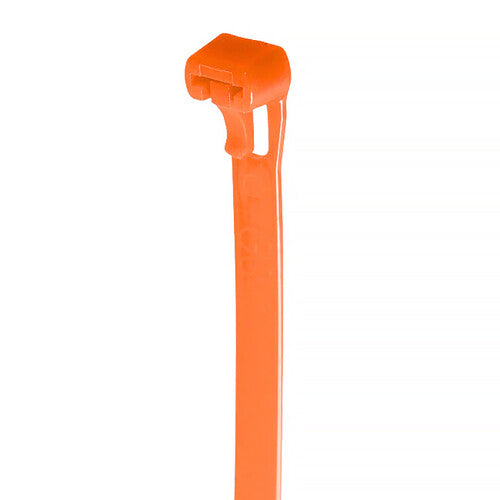 Grizzly Supply Reusable Cable Tie with 50 lb Tensile Strength (12", 25-Pack, Flourescent Orange)