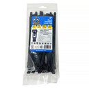 Grizzly Supply Reusable Cable Tie with 50 lb Tensile Strength (8", 25-Pack, Black)