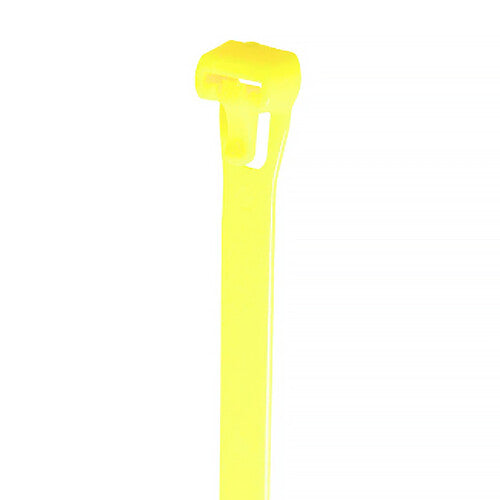 Grizzly Supply Reusable Cable Tie with 50 lb Tensile Strength (14", 25-Pack, Fluorescent Yellow)