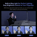 Nuroum V32AFL 4K UHD Webcam with HDR and Ring Light