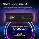 Crucial 4TB P310 NVMe PCIe 4.0 M.2 Internal SSD with Heatsink