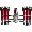 LaScala Optics 3x25 Aida Opera Glasses with Red Flashlight (Burgundy & Silver)