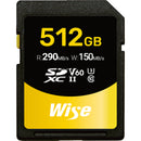 Wise Advanced 512GB SD-S UHS-II SDXC Memory Card