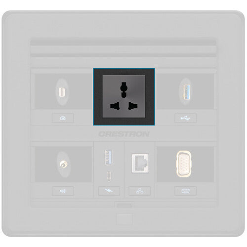 Crestron Single Universal AC Power Outlet Module for FT2 Cable Management Series