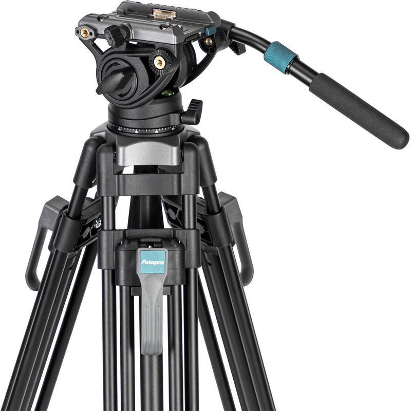 Fotopro DV-3A Pro Heavy-Duty Video Tripod with Fluid Head (Aluminum)
