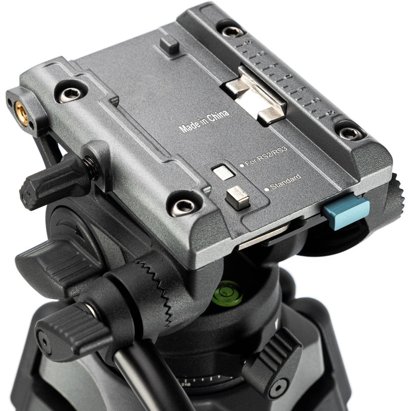 Fotopro DV-3A Pro Heavy-Duty Video Tripod with Fluid Head (Aluminum)