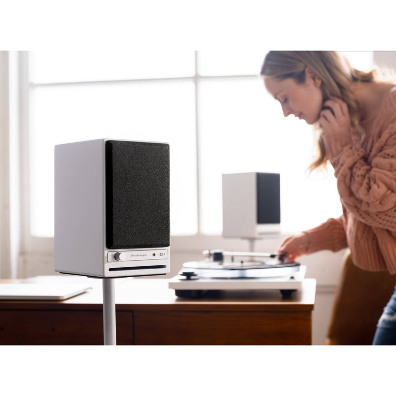 Audioengine HD4 Bluetooth Speaker System (v2, Hi-Gloss Piano White, Pair)